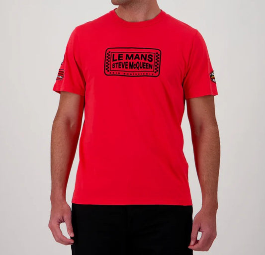 SMQ Faster Tee washed red Steve MCQUEEN x Le Mans