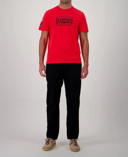 SMQ Faster Tee washed red Steve MCQUEEN x Le Mans