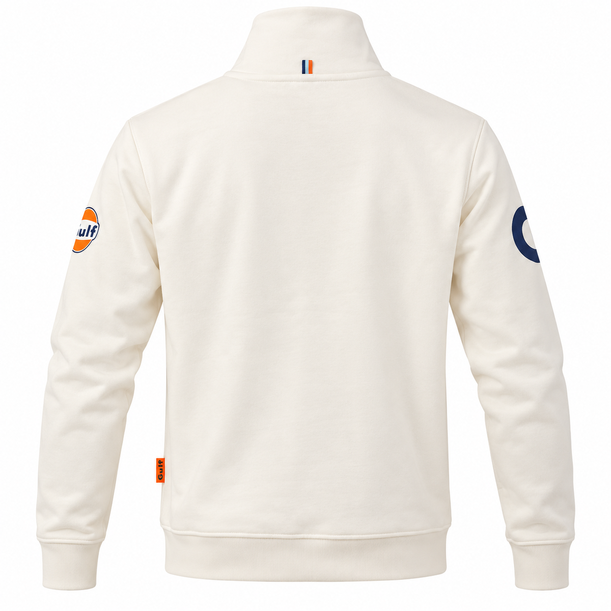 Sweat Gulf Bold 1901 écru, vue de dos avec col montant