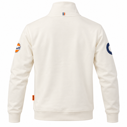 Sweat Gulf Bold 1901 écru, vue de dos avec col montant
