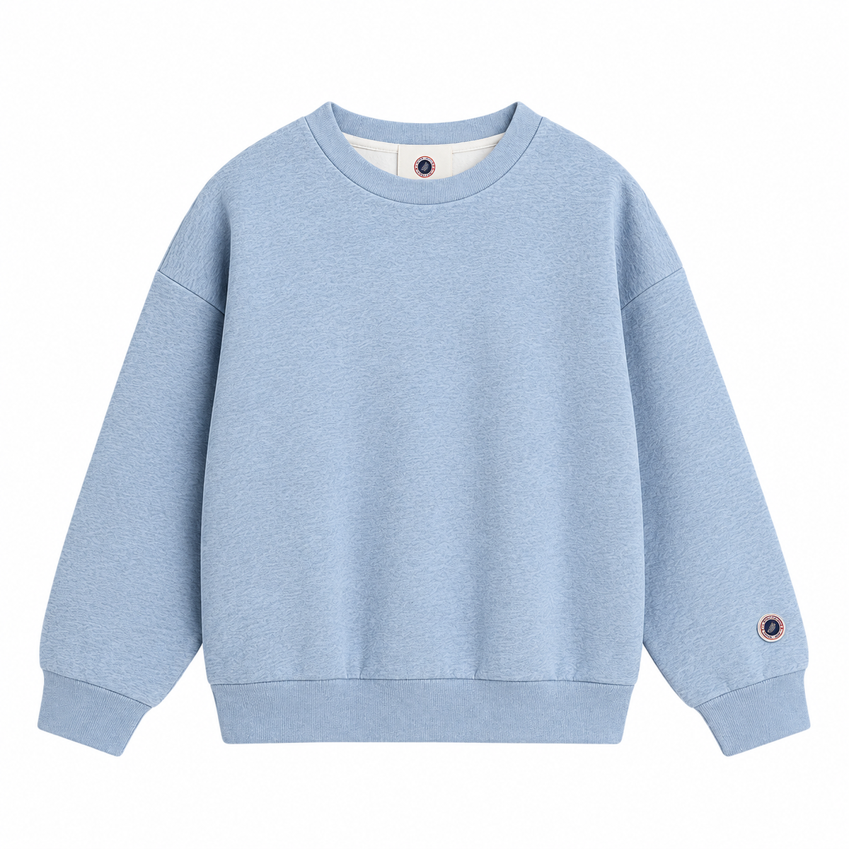 Sweat Iconic Crew 26 Sweet Pants bleu de face en molleton gratté