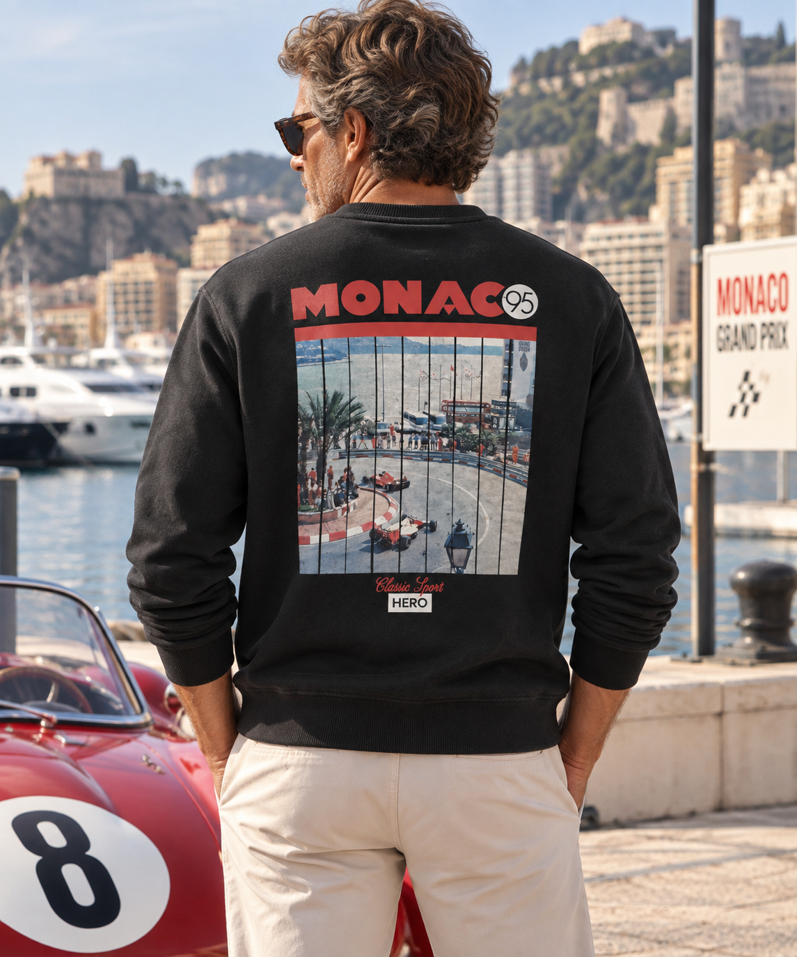 Sweat Homme Monaco 95 Noir – Hero Seven