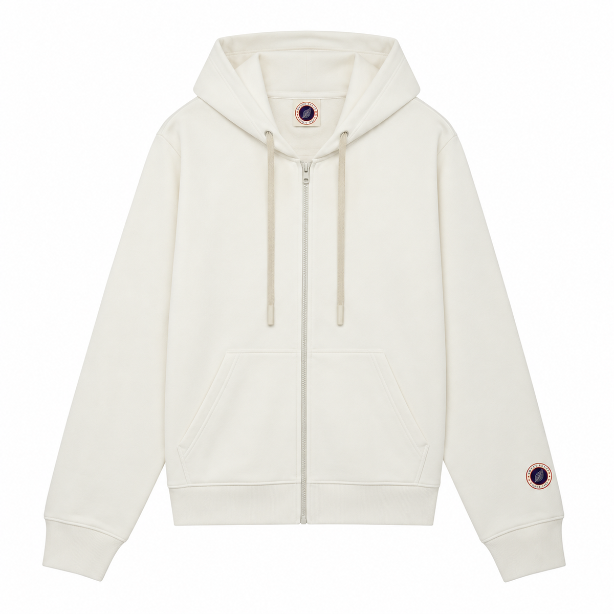 ICONIC ZIP UP – Sweat zippé à capuche Milk | Sweet Pants