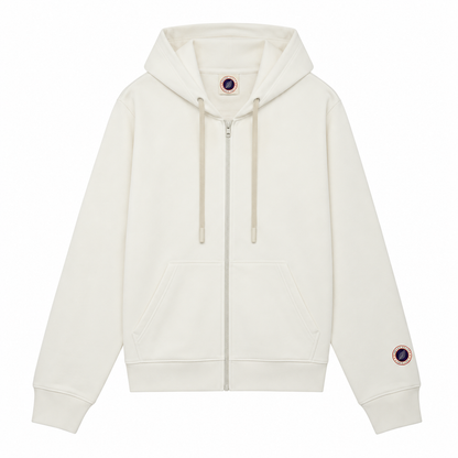 ICONIC ZIP UP – Sweat zippé à capuche Milk | Sweet Pants