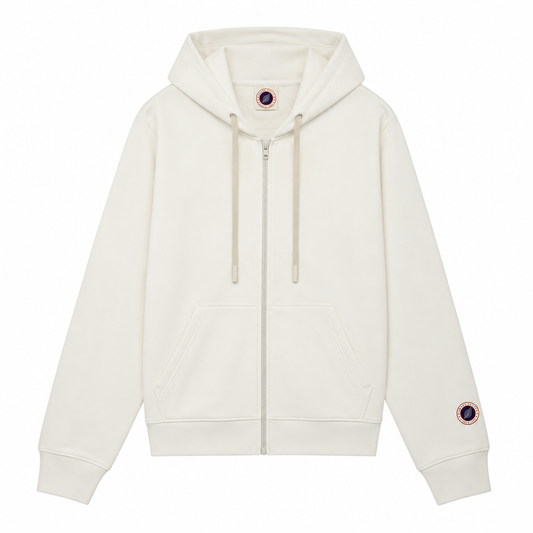 ICONIC ZIP UP – Sweat zippé à capuche Milk | Sweet Pants