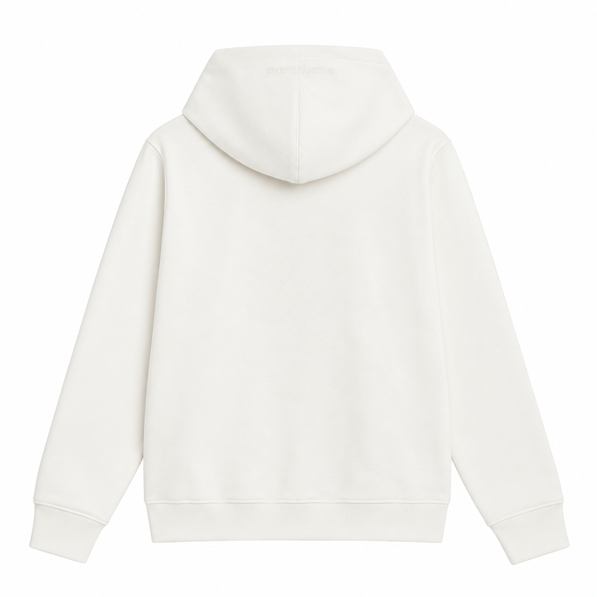 Sweat Sweet Pants Iconic Zip Up Off White, vue de dos avec broderie sur la capuche