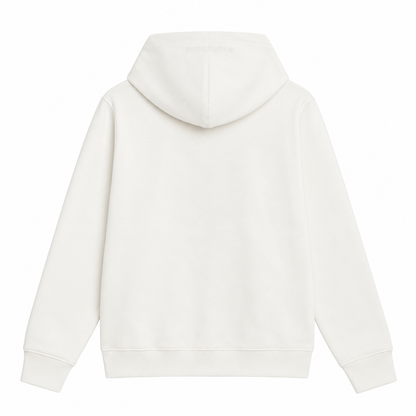 Sweat Sweet Pants Iconic Zip Up Off White, vue de dos avec broderie sur la capuche