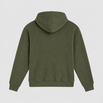 Sweat à capuche Pullin SHERPAKAKI vert kaki homme vue de dos