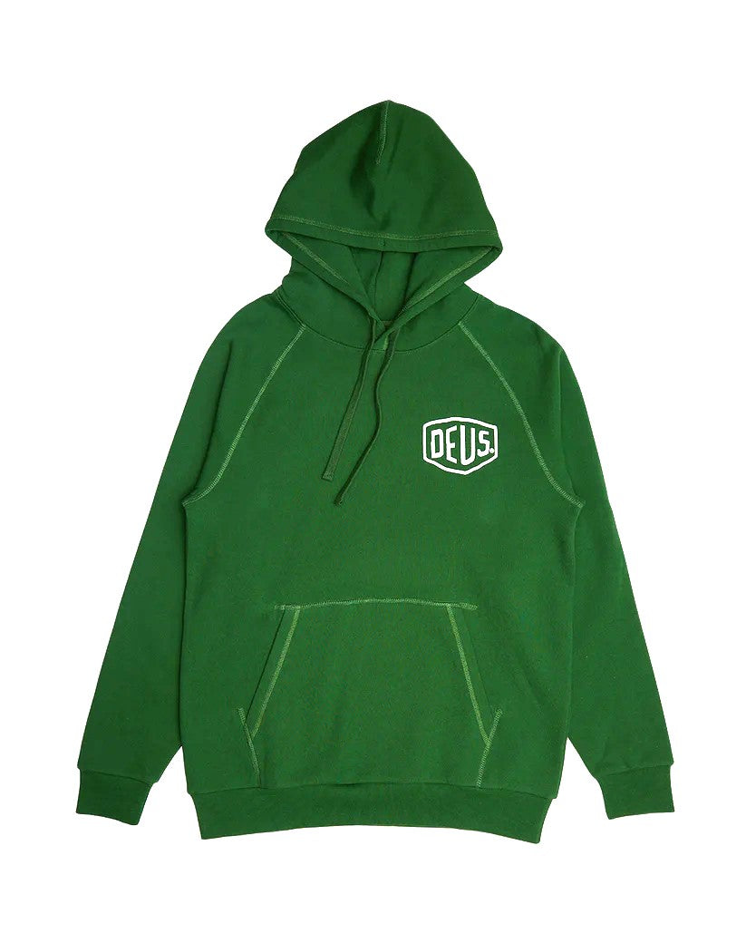 Sweat hoodie Biarritz Address Deus Ex Machina vert vue de face