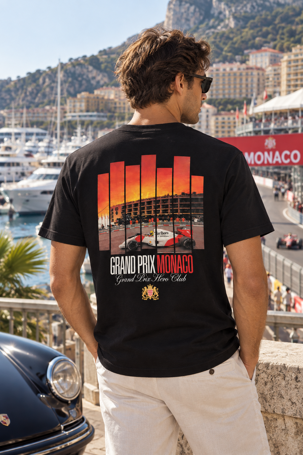 T-shirt SUNSET Black – Hero Seven | Grand Prix Monaco
