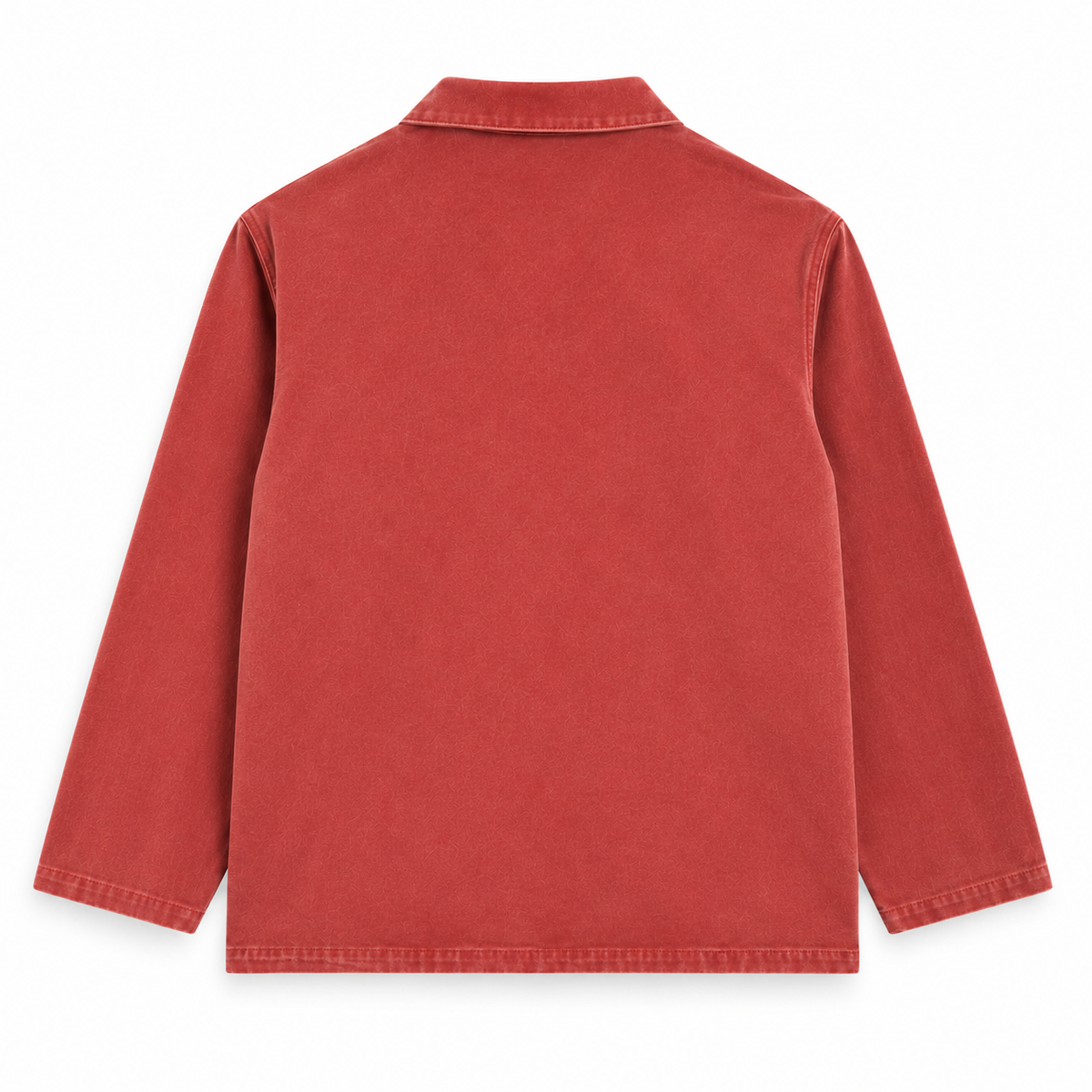Vareuse DINARD RUST PULLIN en velours rouge brique, vue de dos avec coupe ample et manches longues.