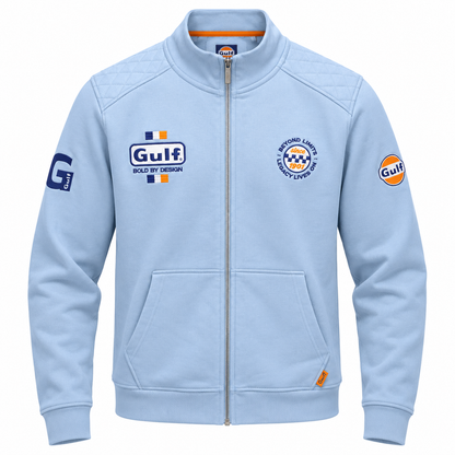 GULF – Track Jacket Bold Bleu Ciel | Sweat Zippé Homme