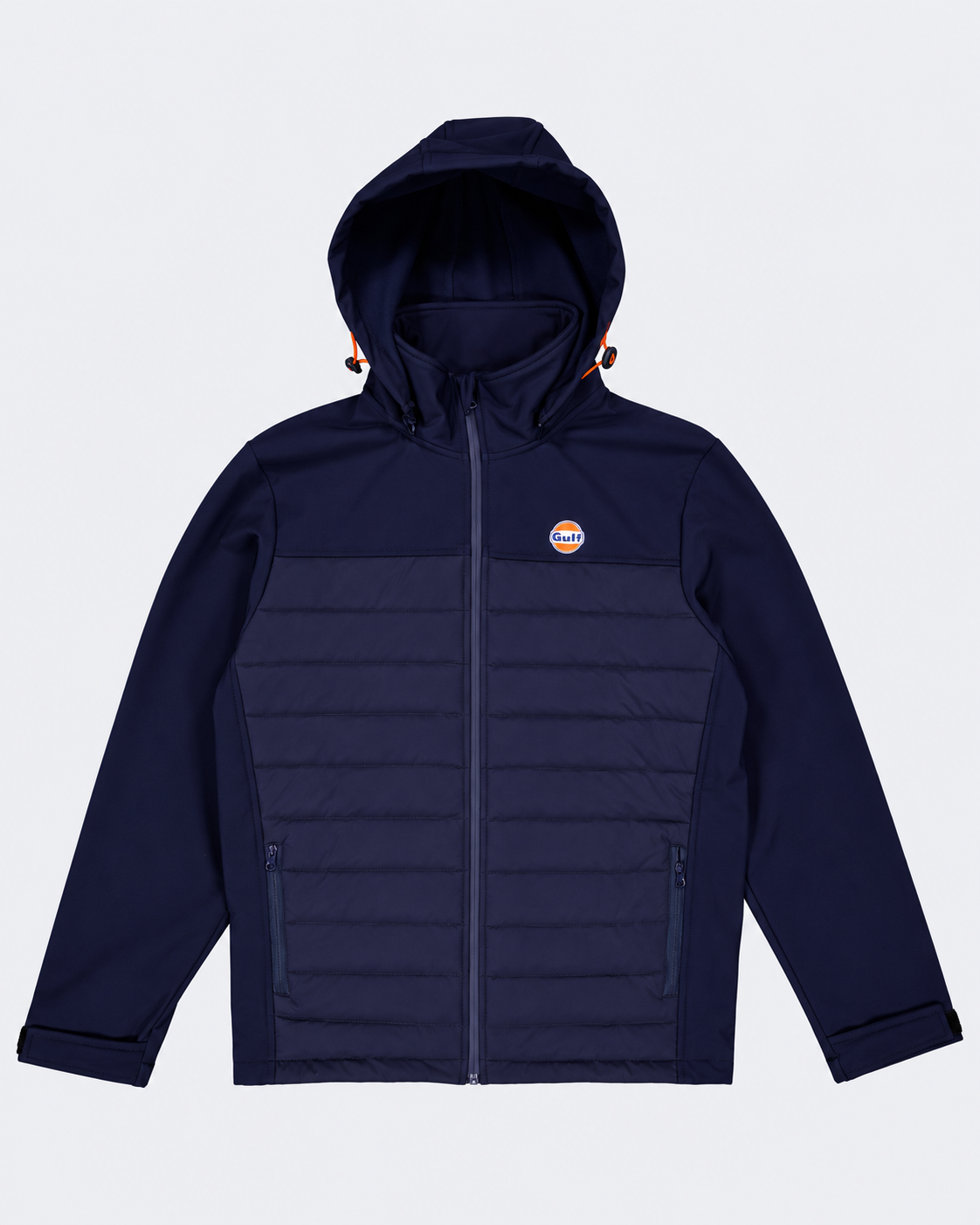 Veste Softshell Hybrid Gulf bleu marine homme avec capuche amovible