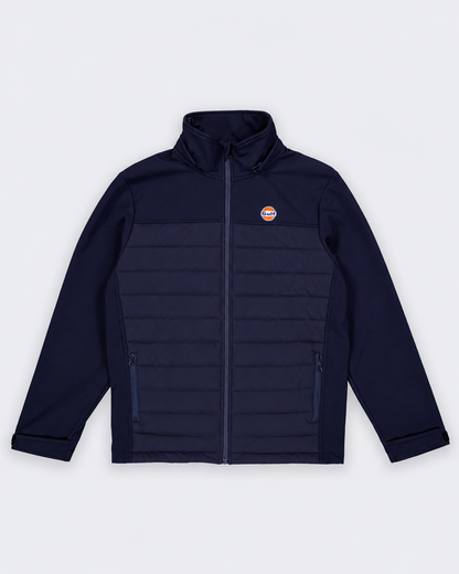 Veste Softshell Hybrid Gulf bleu marine homme vue de face sans capuche