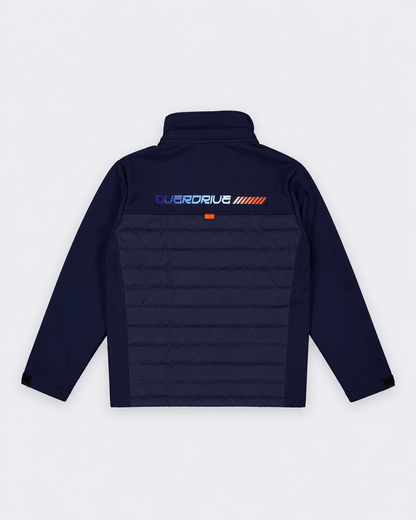 Veste Softshell Hybrid Gulf bleu marine vue de dos avec détail Overdrive