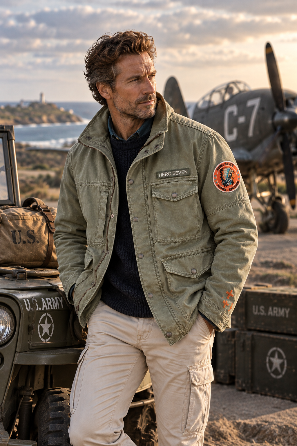 Veste militaire Hero Seven – Kaki