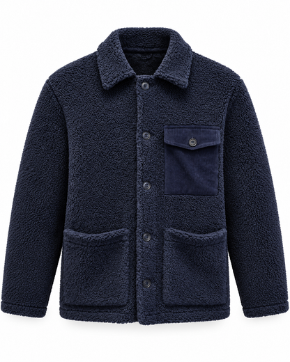 Veste Utility Hartford sherpa marine homme vue de face