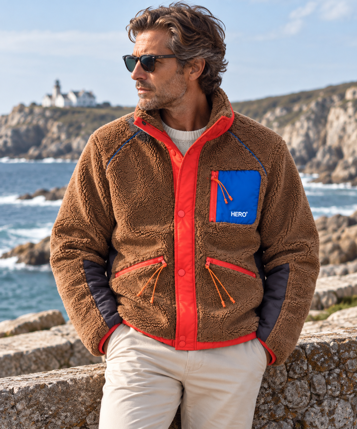 Veste RICHMOND Sherpa Marron – Hero Seven
