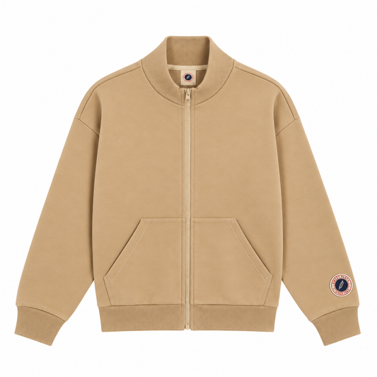 Sweet Pants – F Iconic Zip Truck Beige | Sweat zippé unisexe
