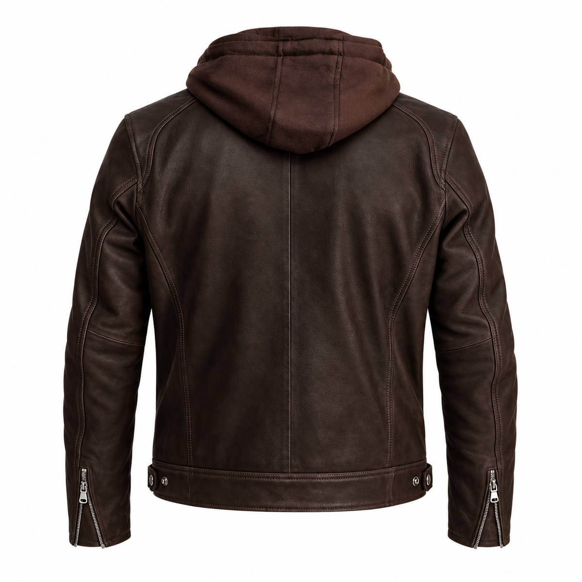 Blouson MADISSON Scaroni cuir nubuck marron homme vue de dos