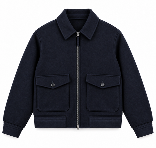 Veste TED Hero Seven bleu marine en laine mélangée homme vue de face
