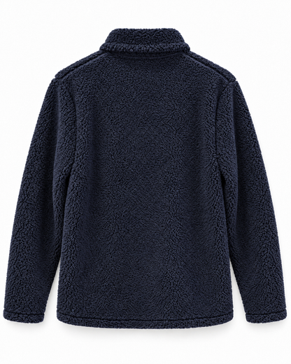 Veste Utility Hartford en sherpa bleu marine homme vue de dos