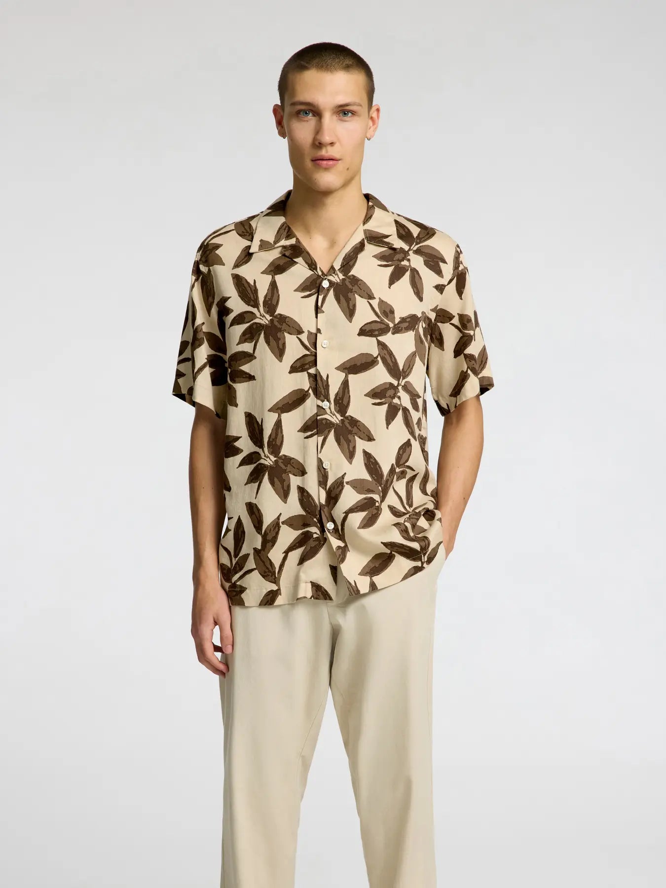 Chemise manches courtes NOA MIX SHIRT Selected