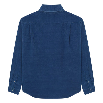 chemise Paul velour Hartford light indigo