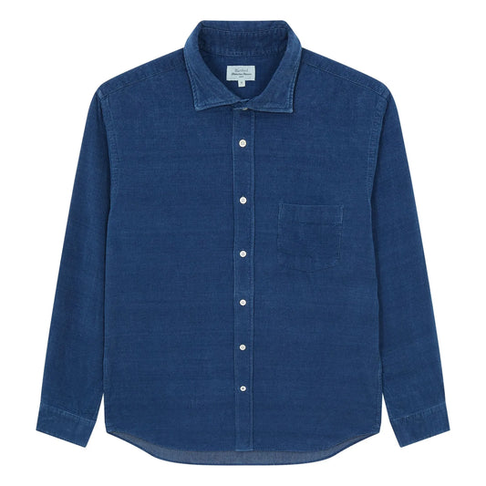 chemise Paul velour Hartford light indigo