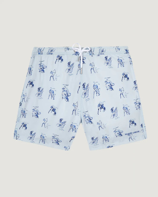 SHORT DE BAIN MAILLOT 'IMPRIMÉ HERCULE'