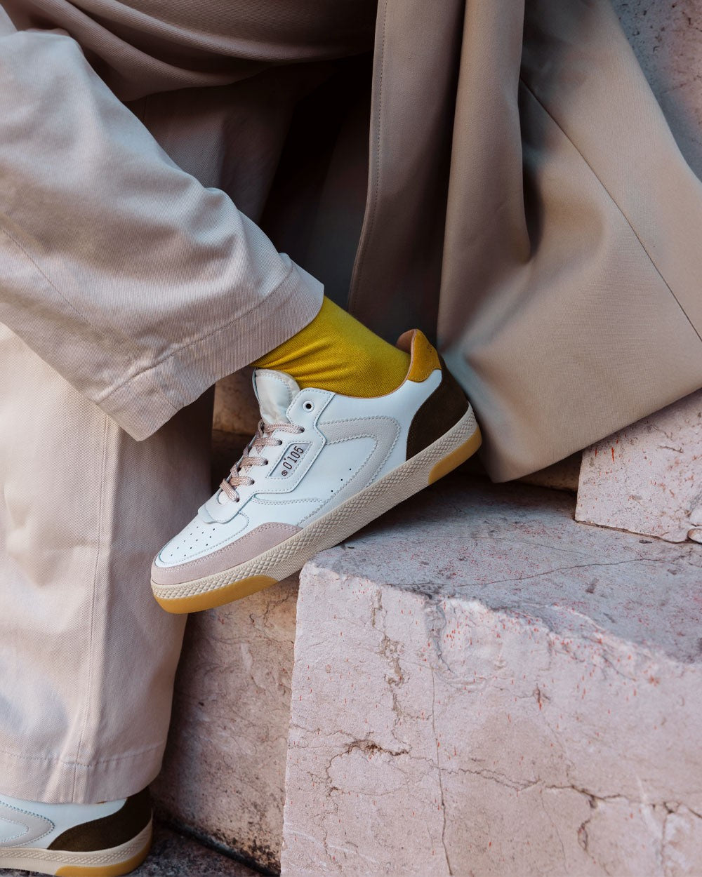 Basket Hazel men khaki mustard