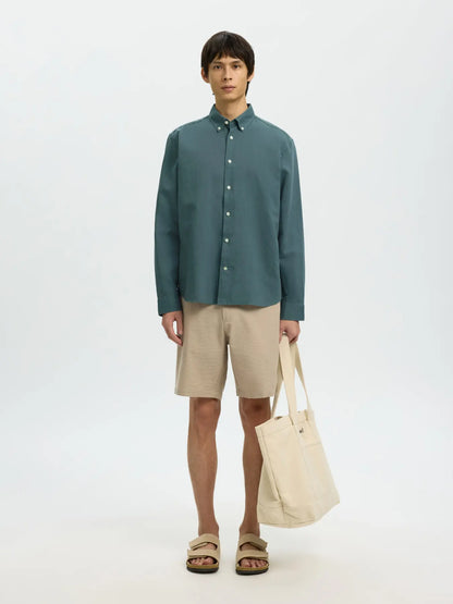 Chemise Clay lin/coton Selected