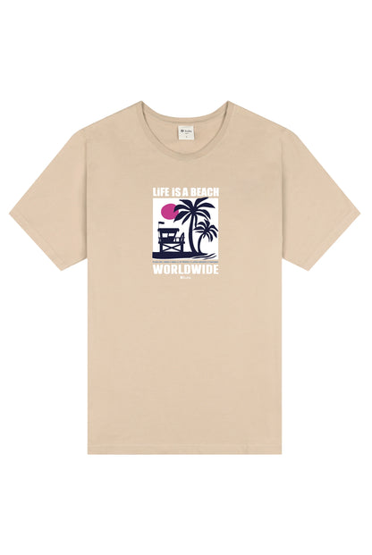Tee shirt World Wide  KULTE Beige