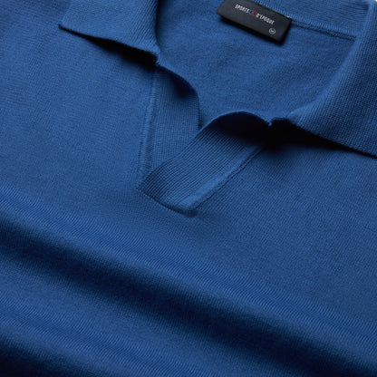 Polo Maille Sports d'époque bleu