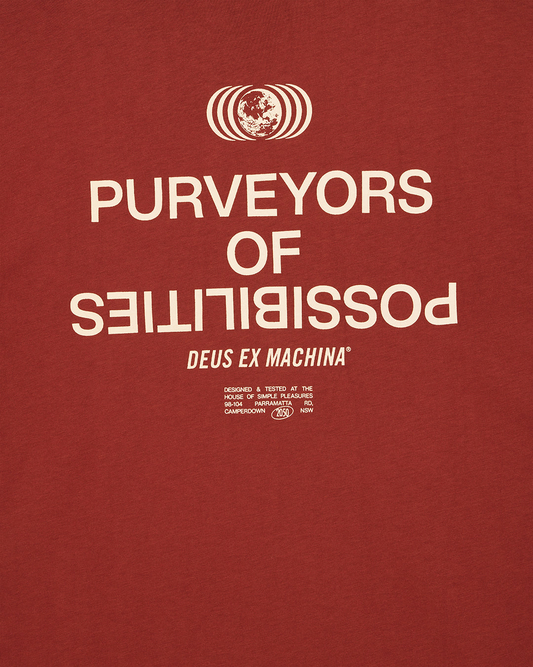 Tee Shirt Axis Tee Deus Ex Machina terracotta