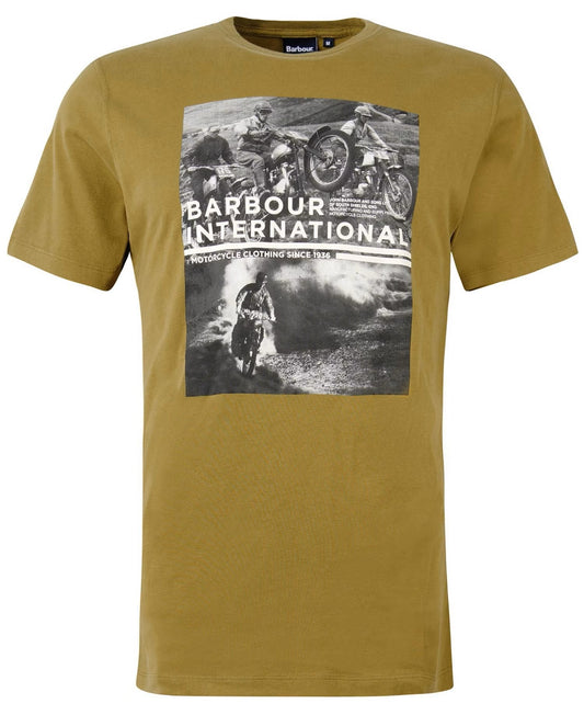 Tee Shirt Barbour Race Tee History Olive